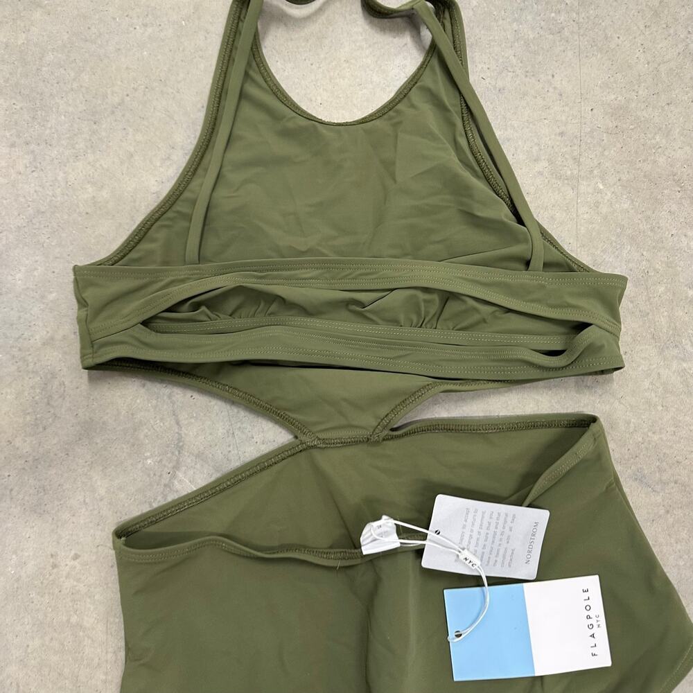 NWT Flagpole Lynn Cutout One-Piece Swimsuit in Green sz XL - Picture 6 of 8